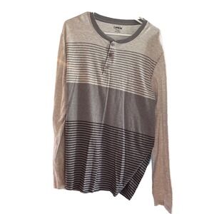 Carbon XXL Men's  Crew Neck Long Sleeve Shirt Multicolor Soft